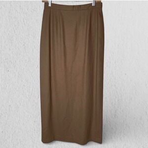 TWEEDS‎ Wool Maxi Skirt Camel Tan Vintage Size 10